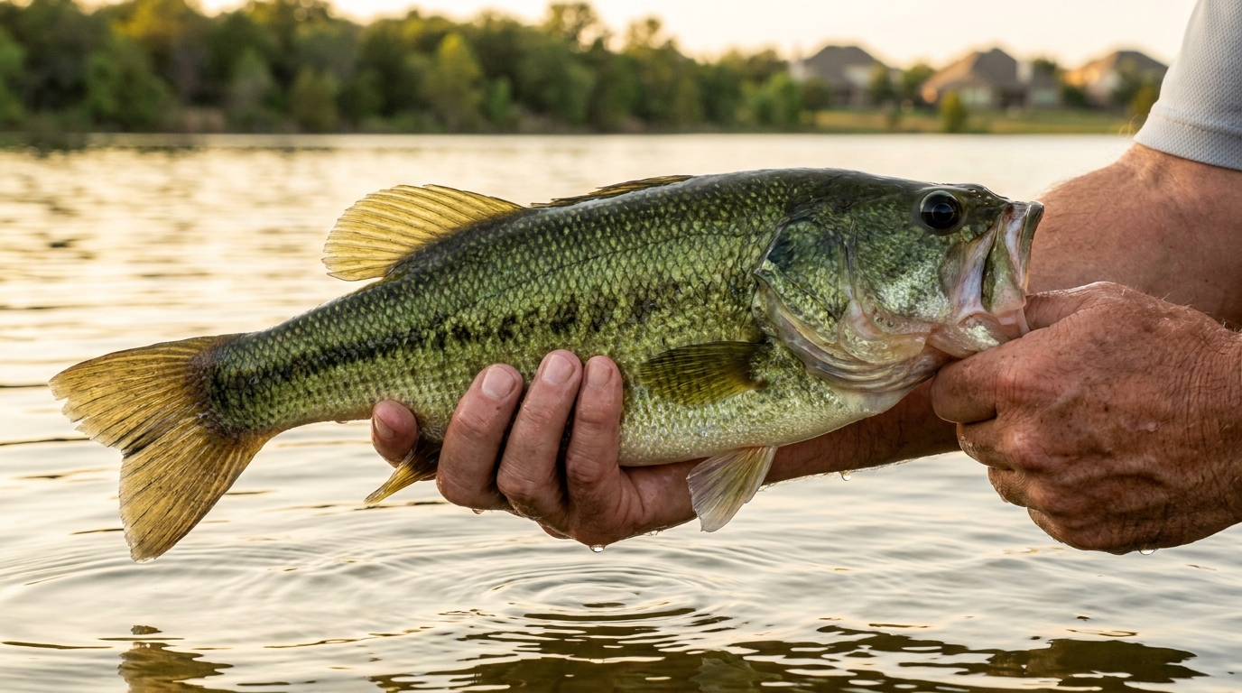Largemouth Bass at Eagle Mountain Lake, Texas