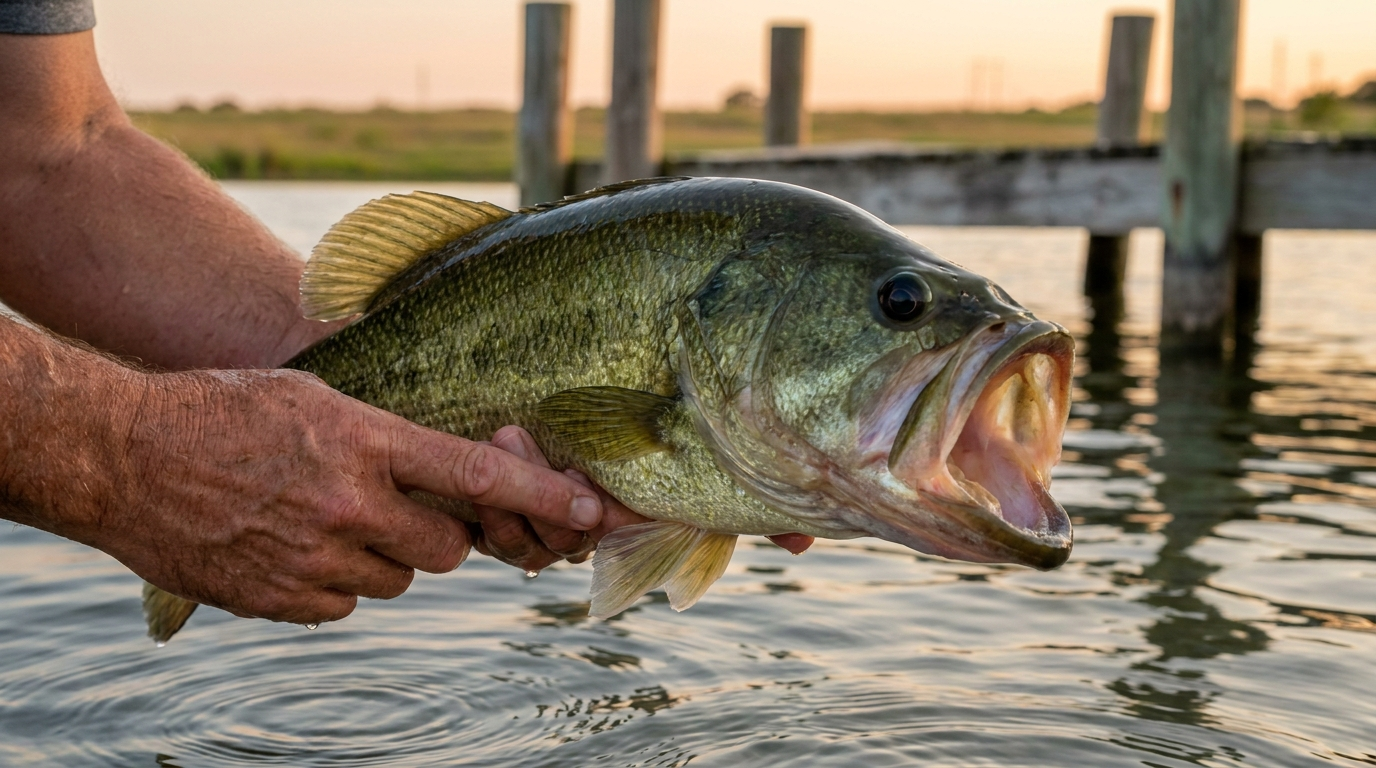 Largemouth Bass at Joe Pool Lake, Texas
