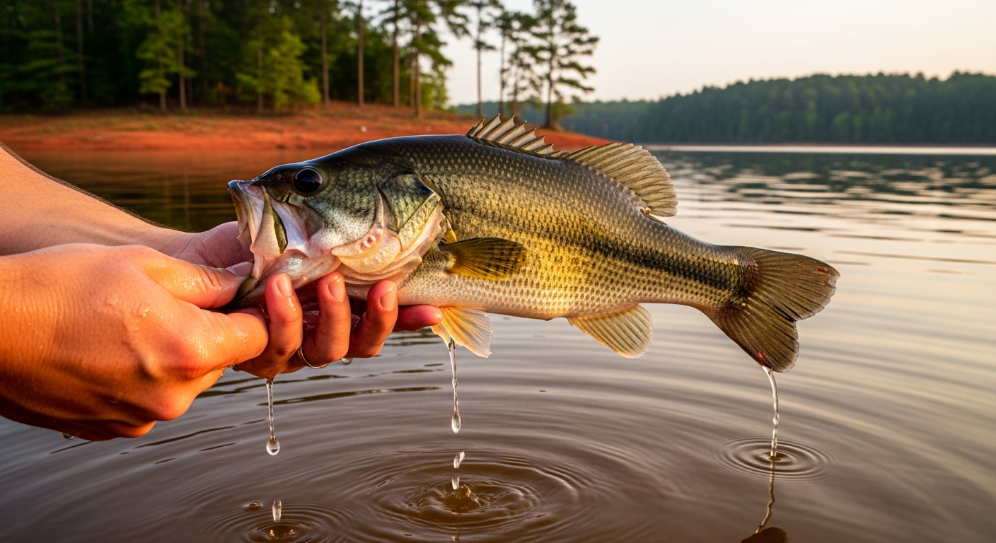 Largemouth Bass at Lake Sinclair, Georgia