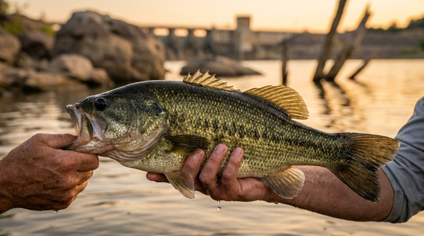 Largemouth Bass at Pickwick Lake, Tennessee