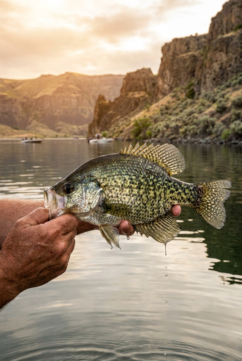 Crappie fishing on Banks Lake, Washington