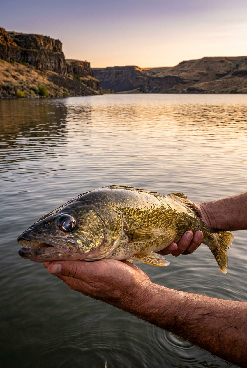 Walleye fishing on Banks Lake, Washington