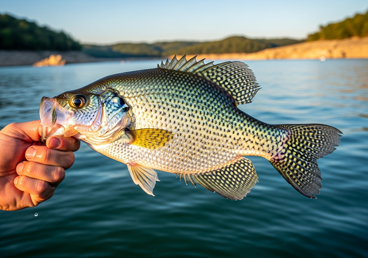 Crappie fishing on Beaver Lake, Arkansas