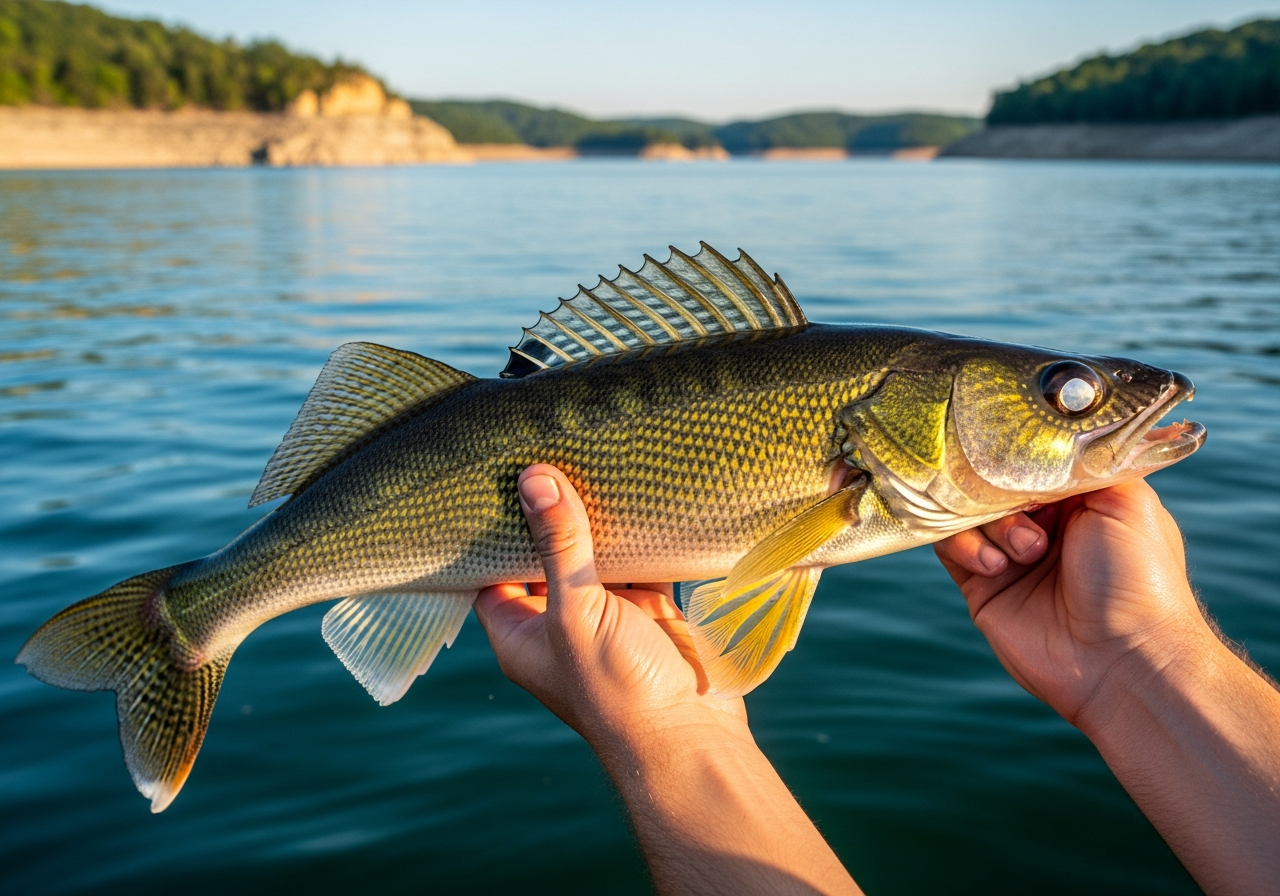 Walleye fishing on Beaver Lake, Arkansas