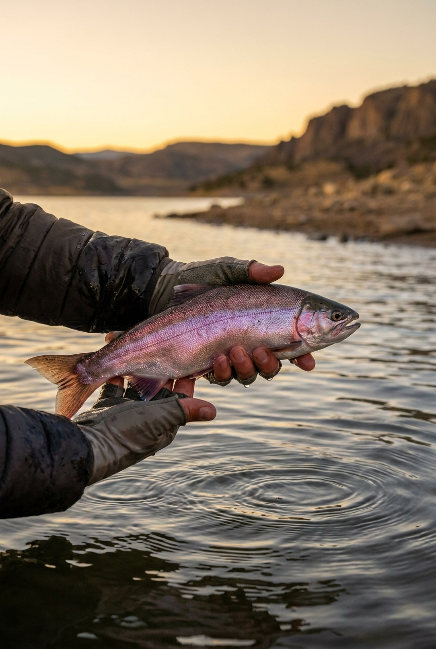 Kokanee Salmon fishing on Blue Mesa Reservoir, Colorado