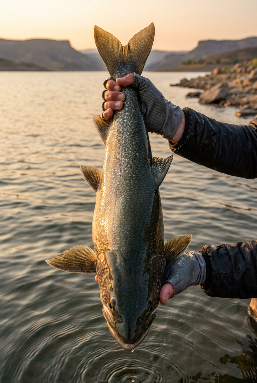 Lake Trout fishing on Blue Mesa Reservoir, Colorado