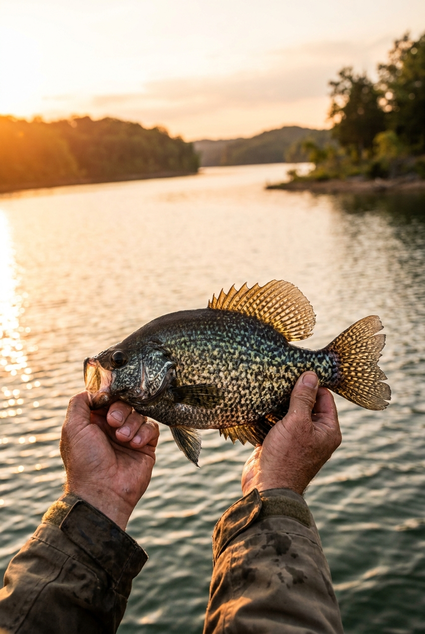 Crappie fishing on Center Hill Lake, Tennessee