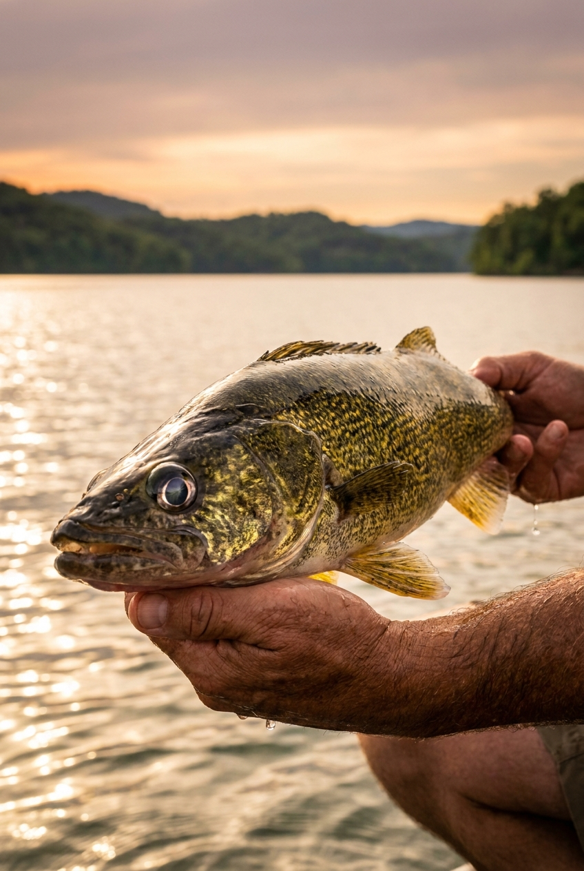 Walleye fishing on Cherokee Lake, Tennessee