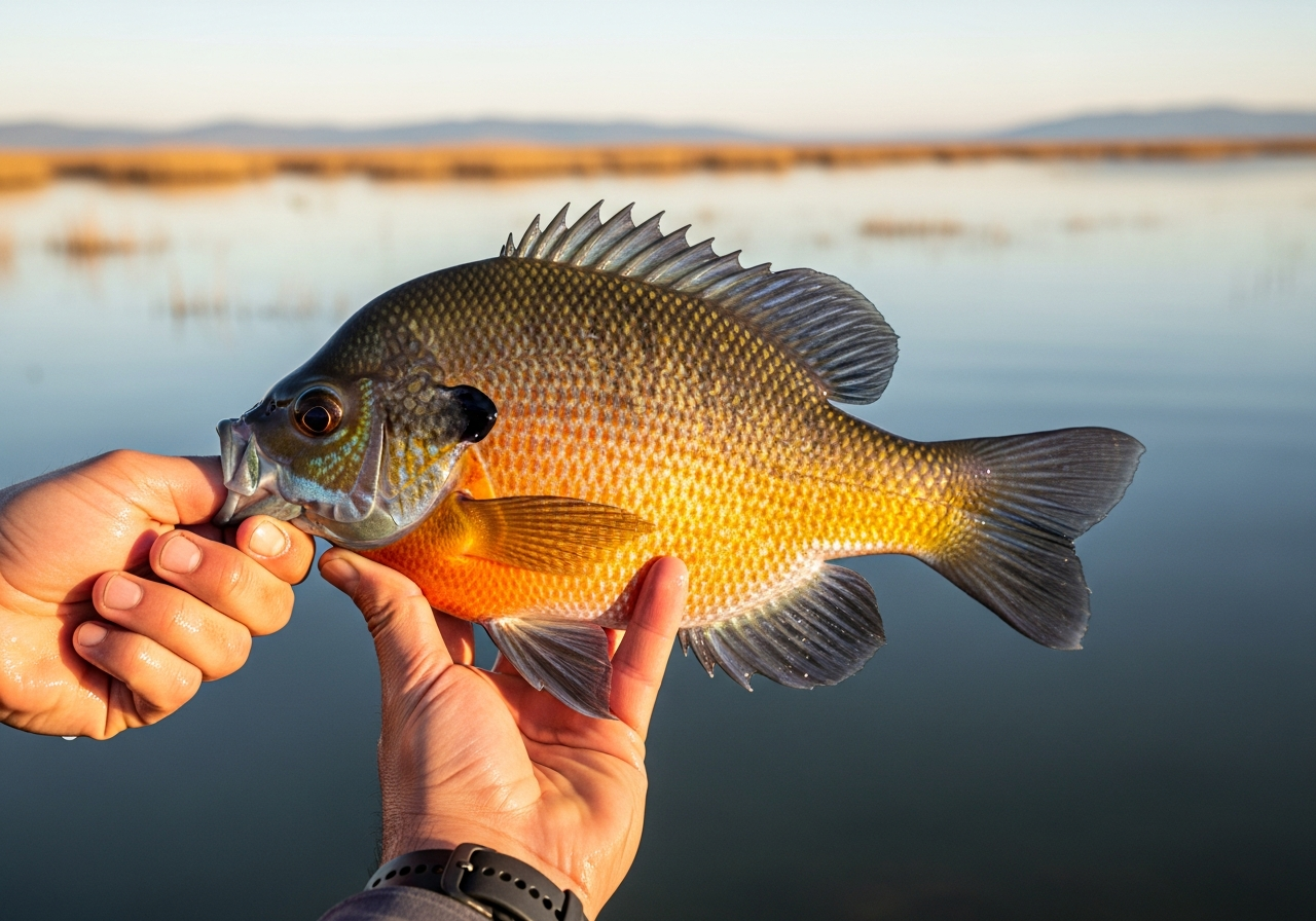 Bluegill fishing on Clear Lake, California
