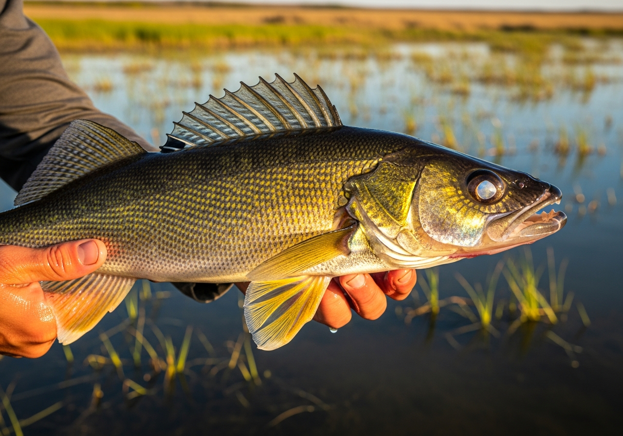 Walleye fishing on Devils Lake, North Dakota