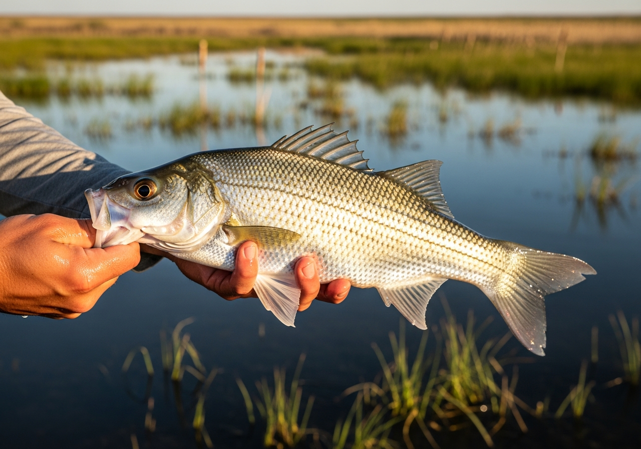 White Bass fishing on Devils Lake, North Dakota