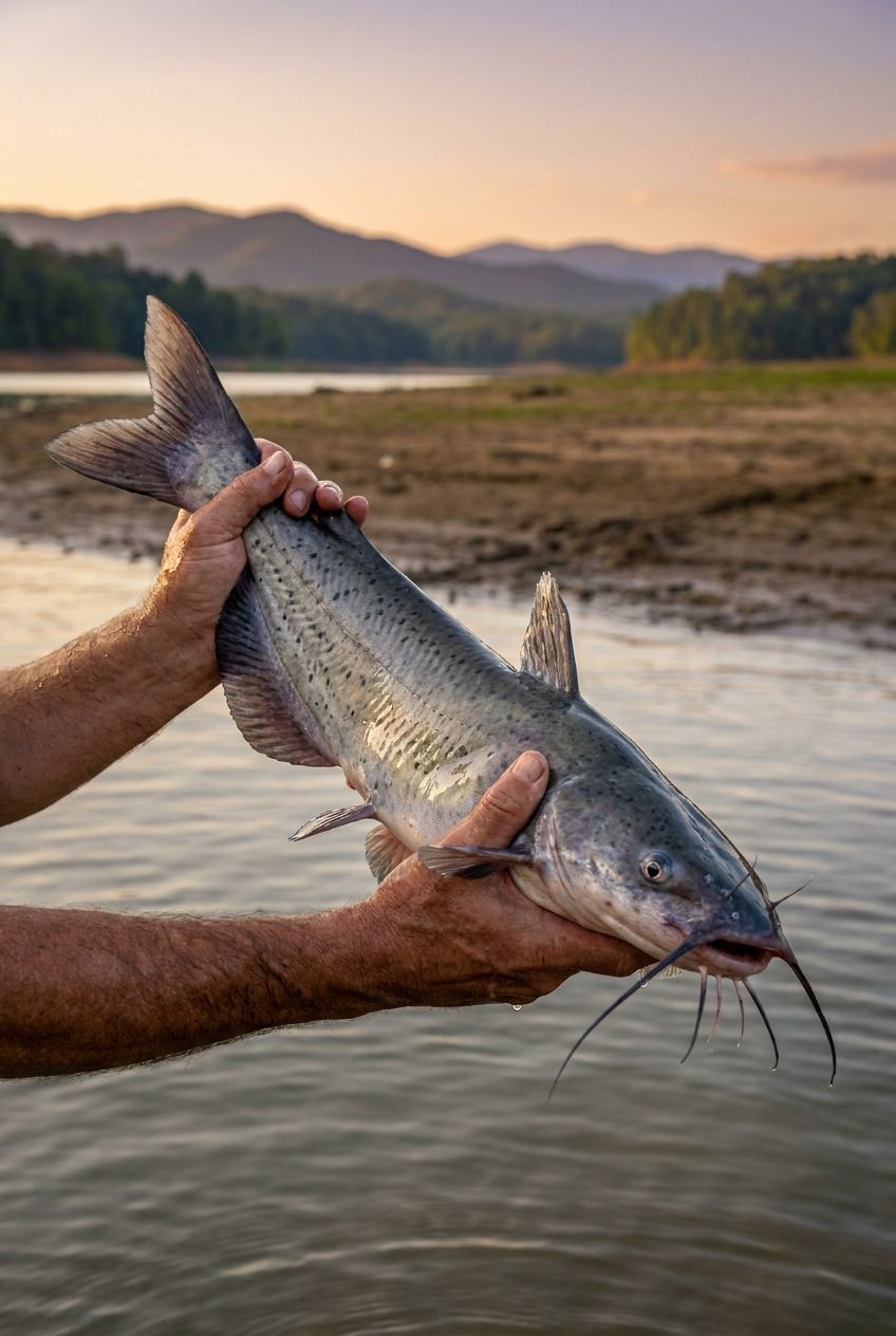 Channel Catfish fishing on Douglas Lake, Tennessee