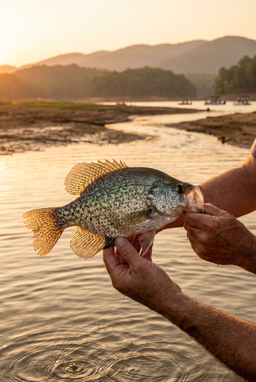 Crappie fishing on Douglas Lake, Tennessee