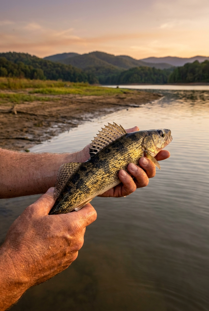Sauger fishing on Douglas Lake, Tennessee