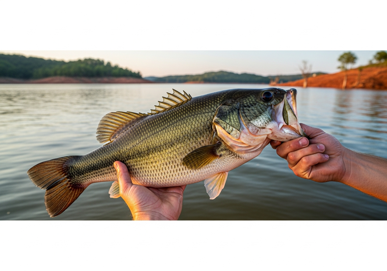 Largemouth Bass fishing on Grand Lake O' the Cherokees, Oklahoma