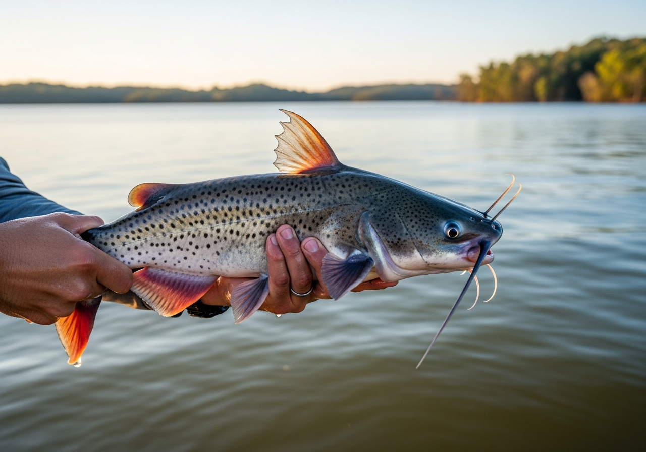 Channel Catfish fishing on Kentucky Lake, Kentucky