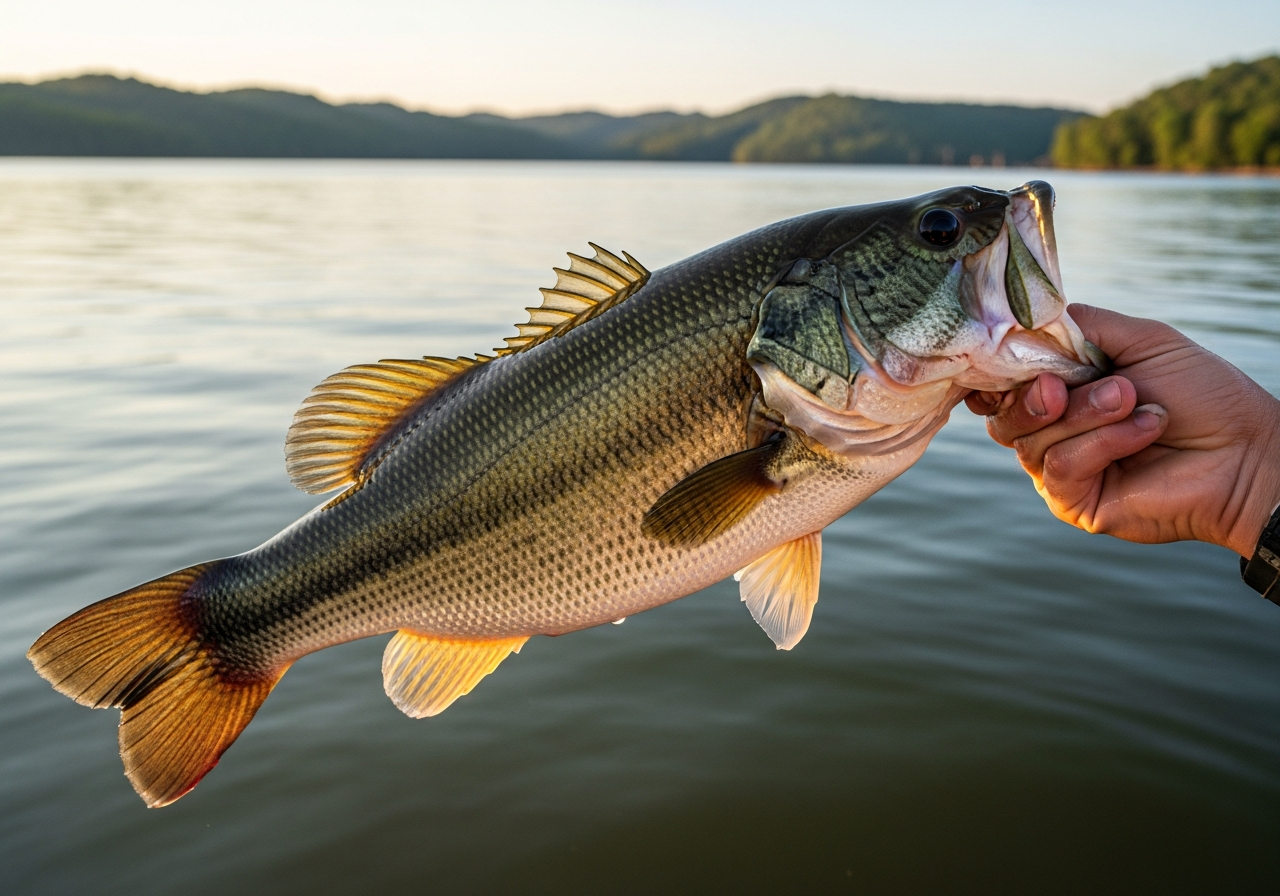 Largemouth Bass fishing on Kentucky Lake, Kentucky