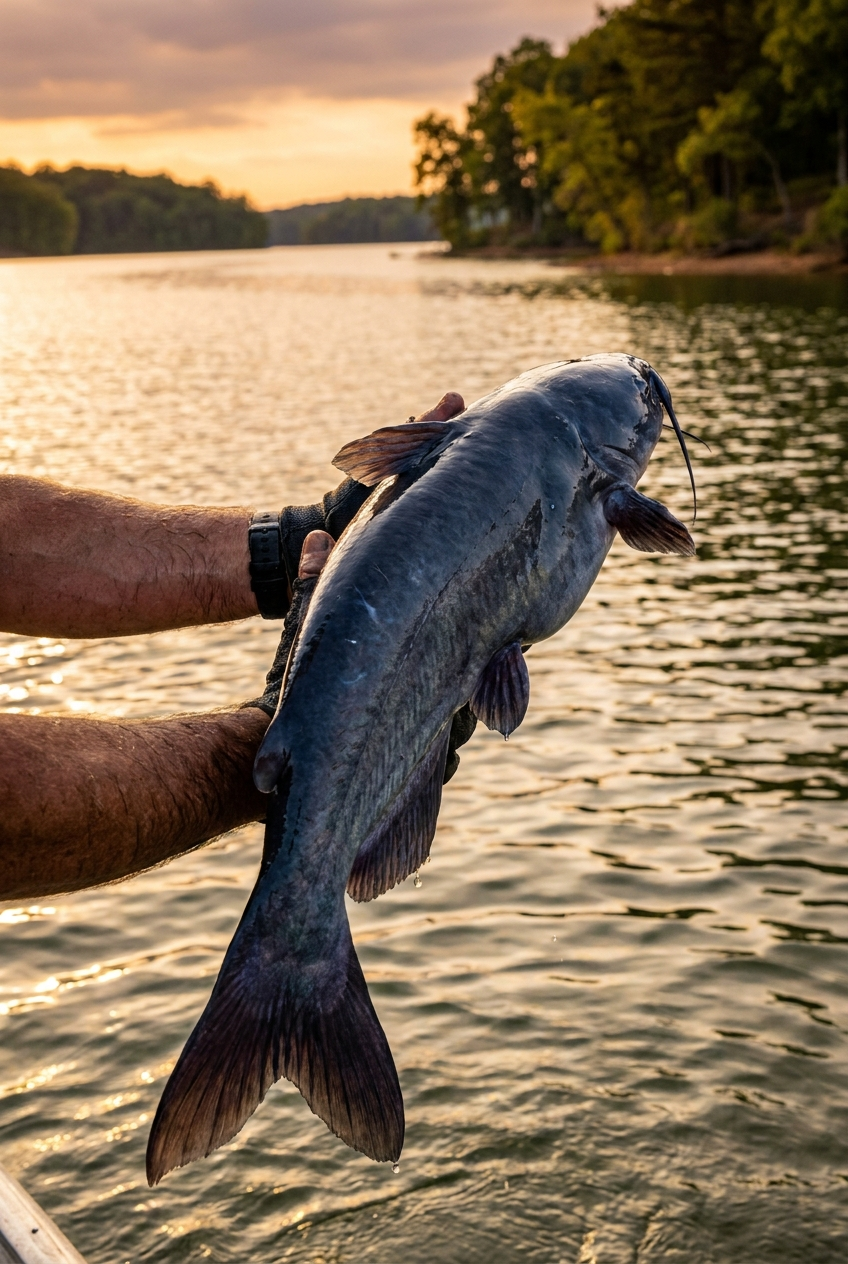 Blue Catfish fishing on Kerr Lake, Virginia