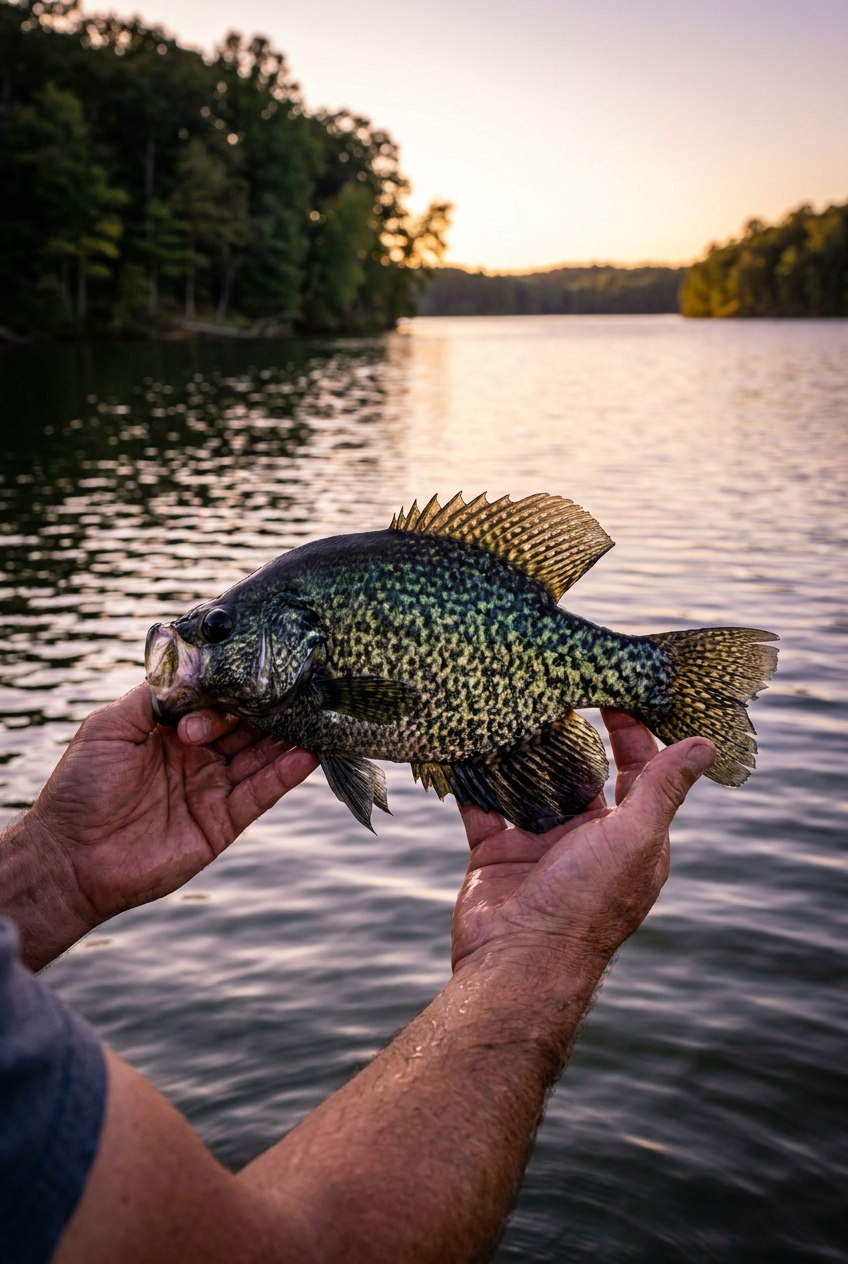 Crappie fishing on Kerr Lake, Virginia