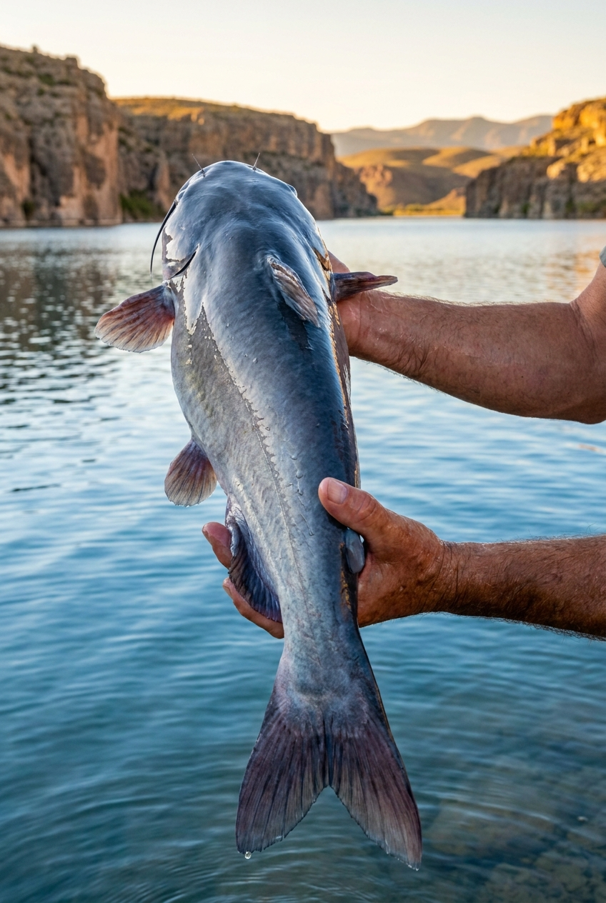 Blue Catfish fishing on Lake Amistad, Texas