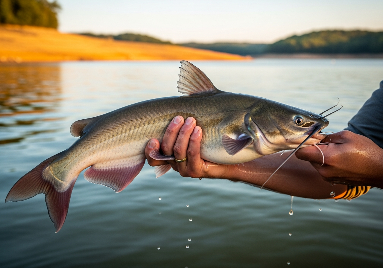 Catfish fishing on Lake Anna, Virginia