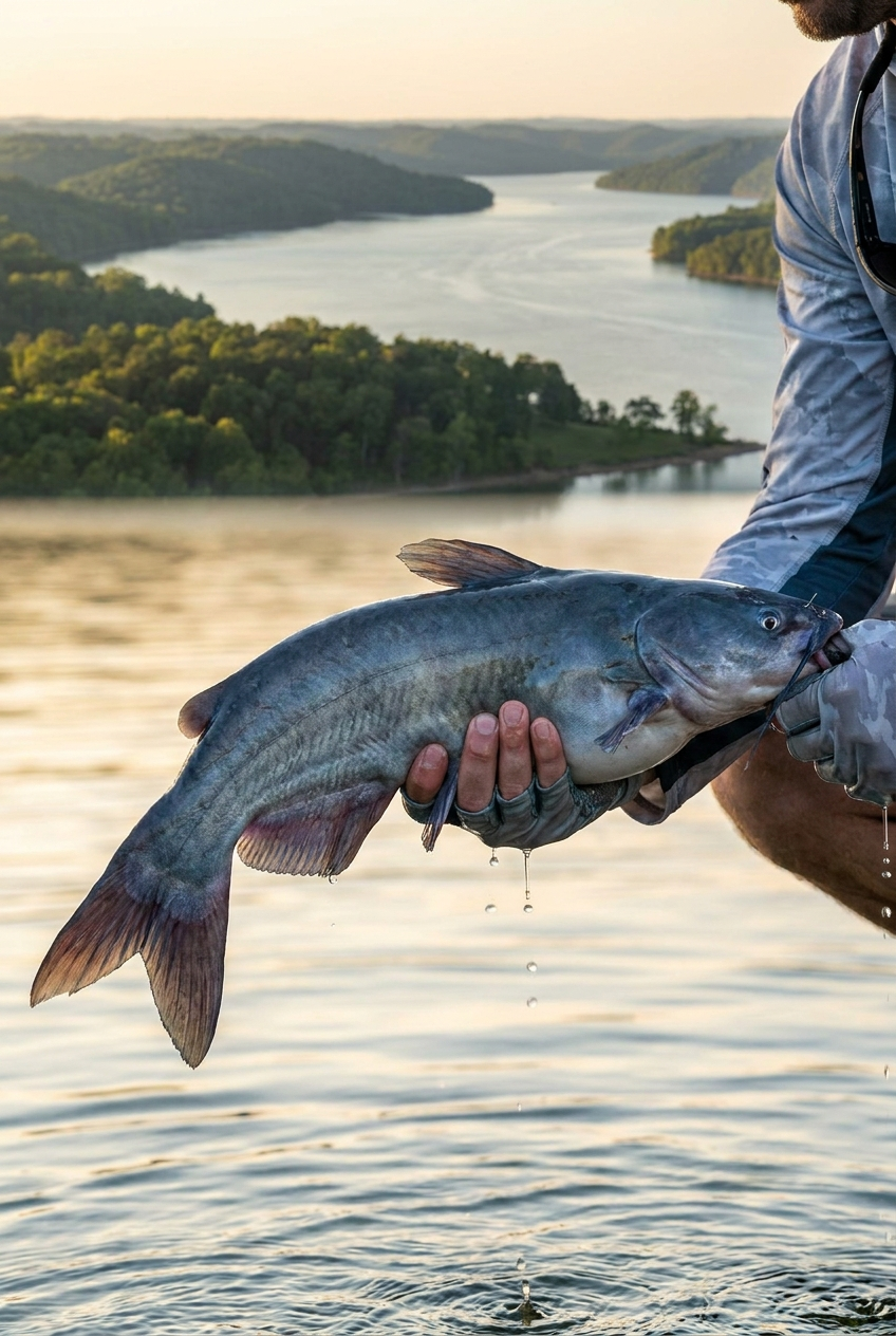 Blue Catfish fishing on Lake Barkley, Kentucky