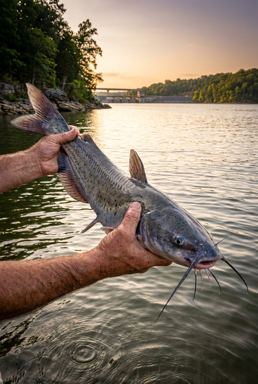 Channel Catfish fishing on Lake Barkley, Kentucky