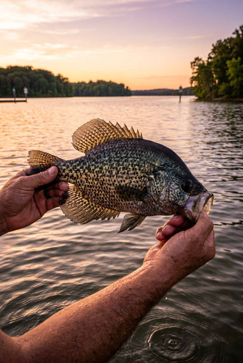 Crappie fishing on Lake Barkley, Kentucky