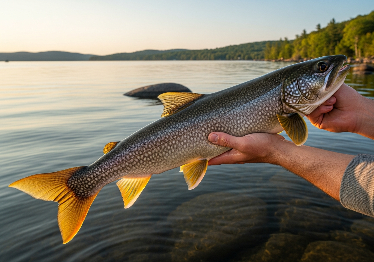 Lake Trout fishing on Lake Champlain, Vermont