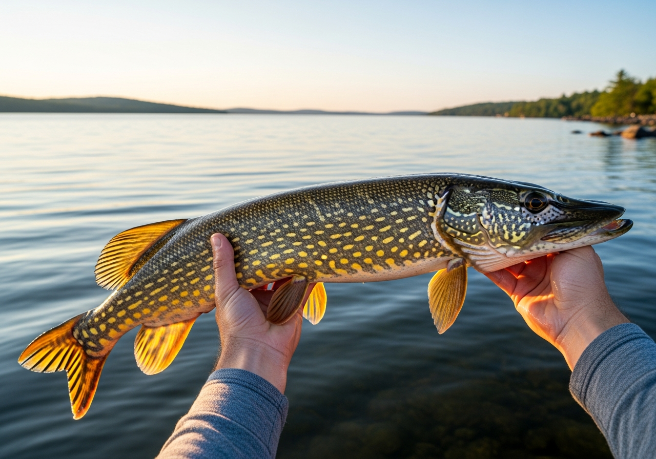 Northern Pike fishing on Lake Champlain, Vermont