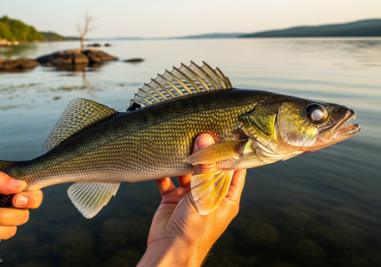 Walleye fishing on Lake Champlain, Vermont