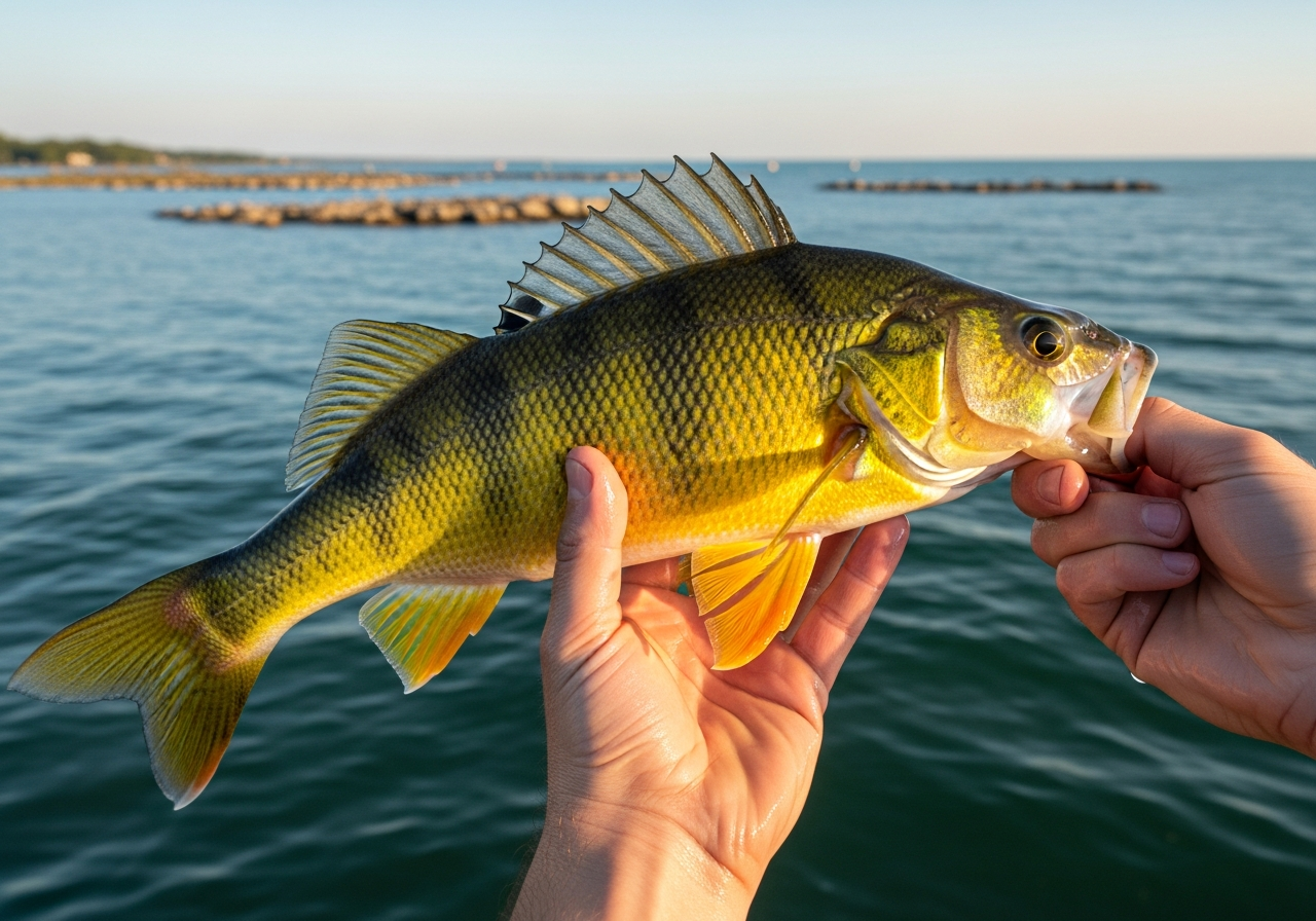 Yellow Perch fishing on Lake Erie, Ohio