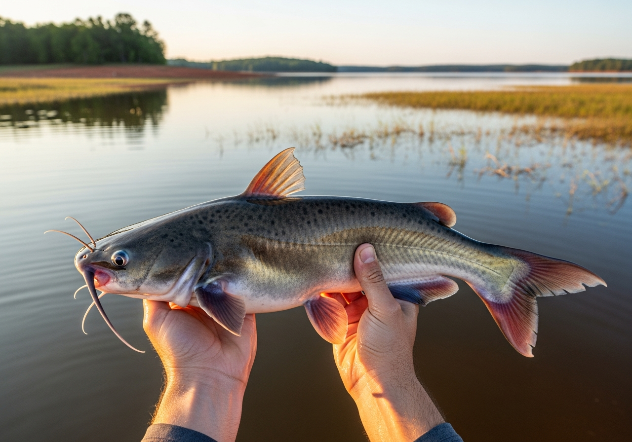 Channel Catfish fishing on Lake Eufaula, Alabama