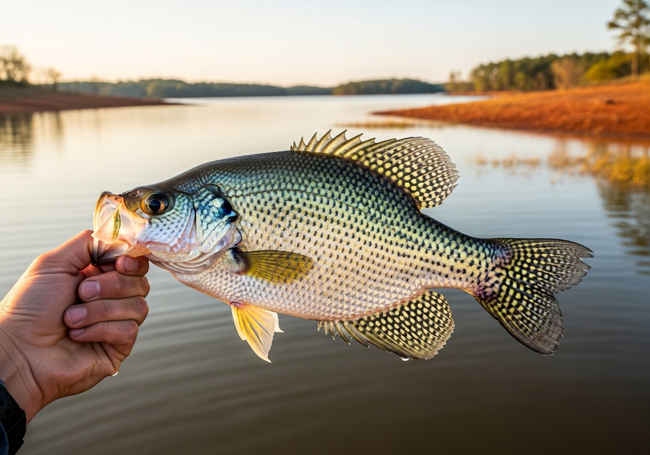 Crappie fishing on Lake Eufaula, Alabama