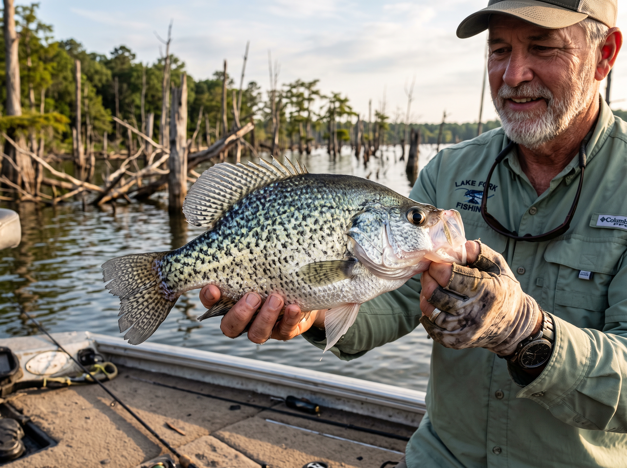 Crappie fishing on Lake Fork, Texas