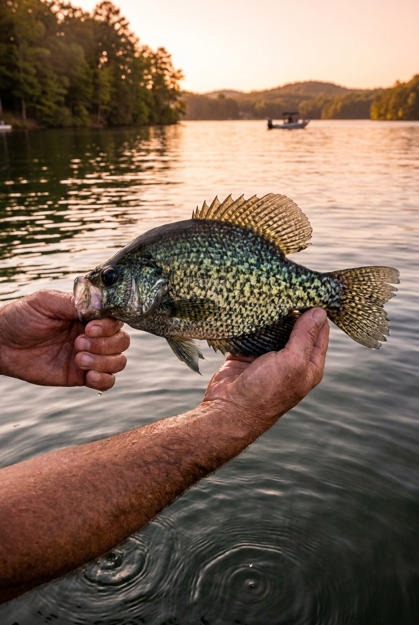 Crappie fishing on Lake Gaston, Virginia