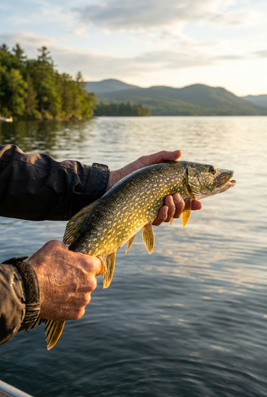 Northern Pike fishing on Lake George, New York