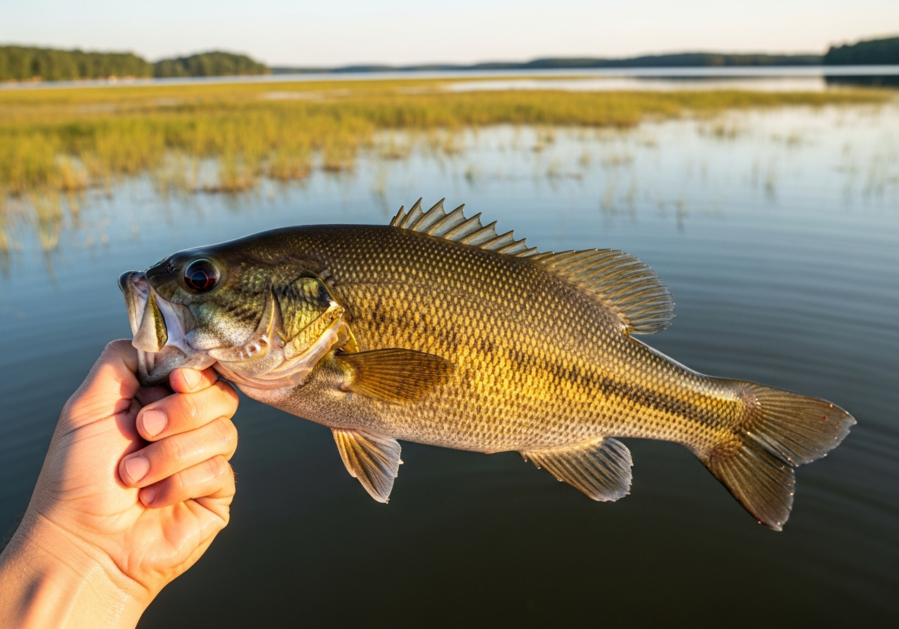 Smallmouth Bass fishing on Lake Guntersville, Alabama