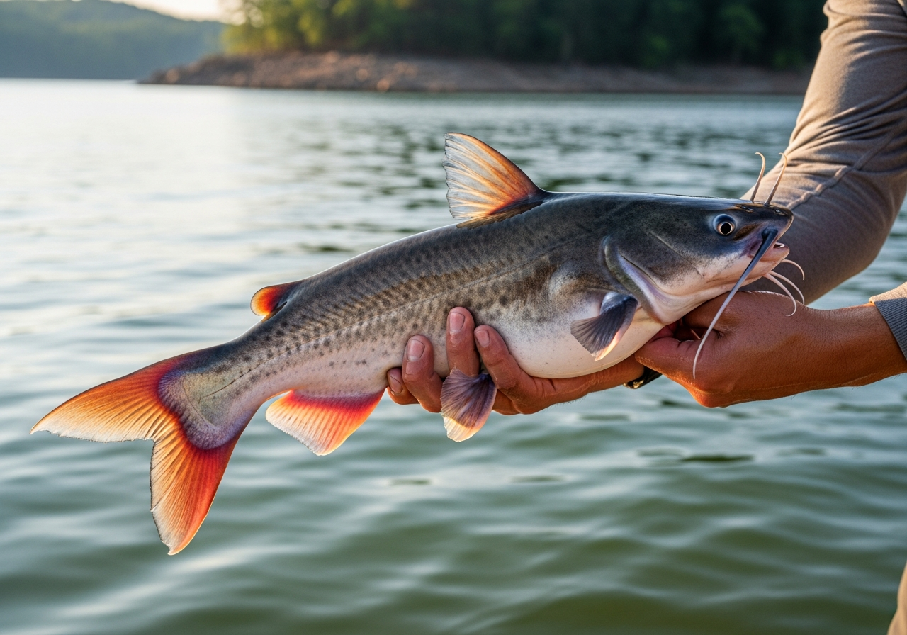 Channel Catfish fishing on Lake Hartwell, South Carolina