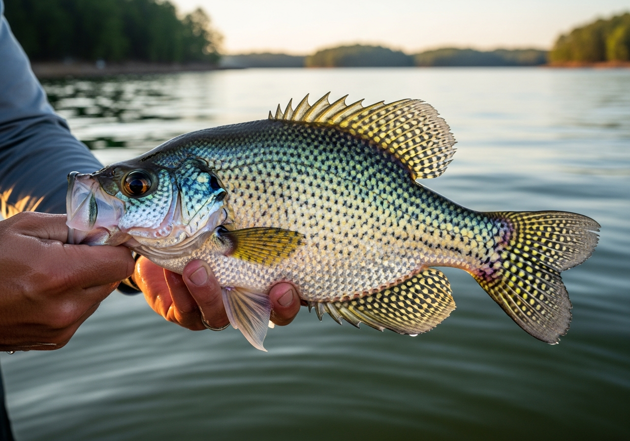 Crappie fishing on Lake Hartwell, South Carolina