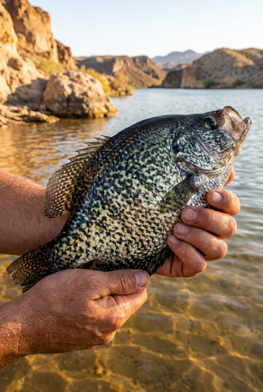 Black Crappie fishing on Lake Havasu, Arizona