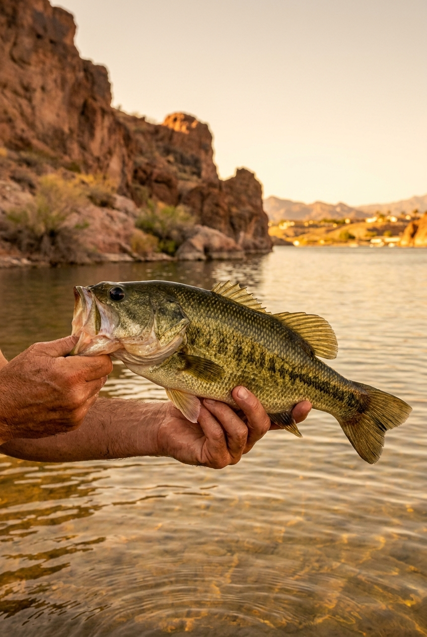 Largemouth Bass fishing on Lake Havasu, Arizona