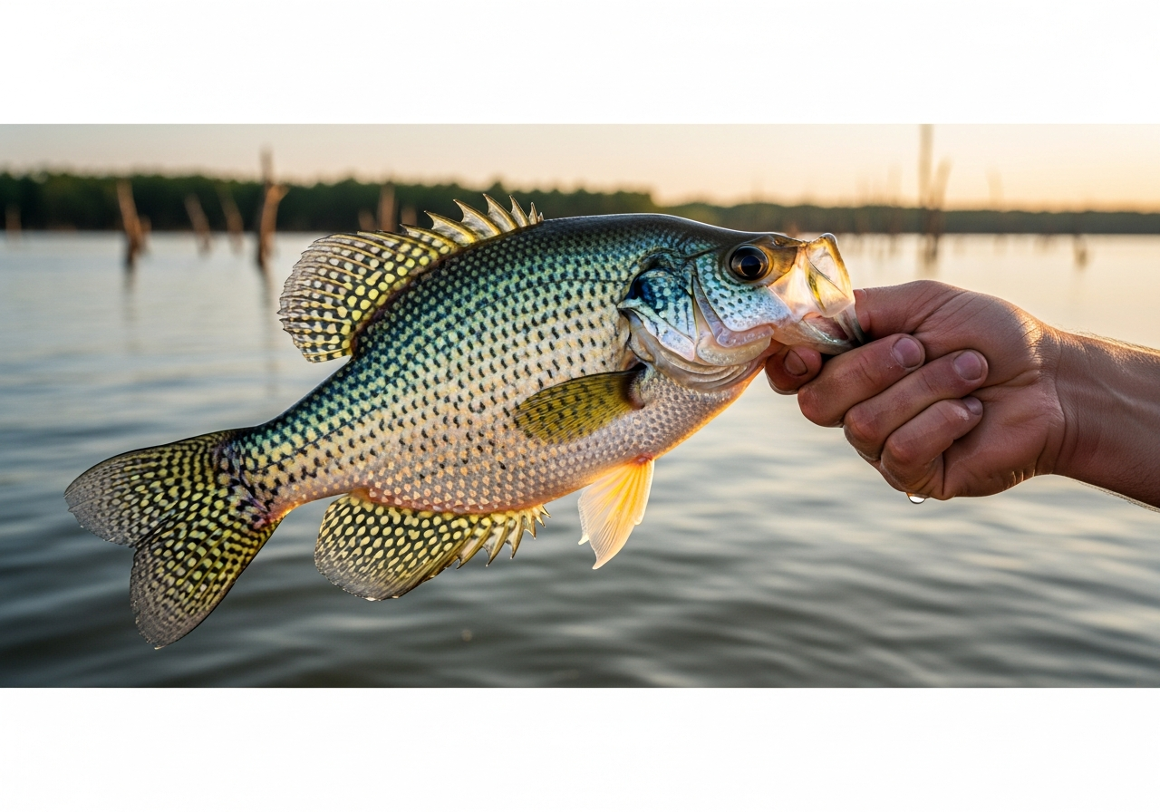 Crappie fishing on Lake Livingston, Texas