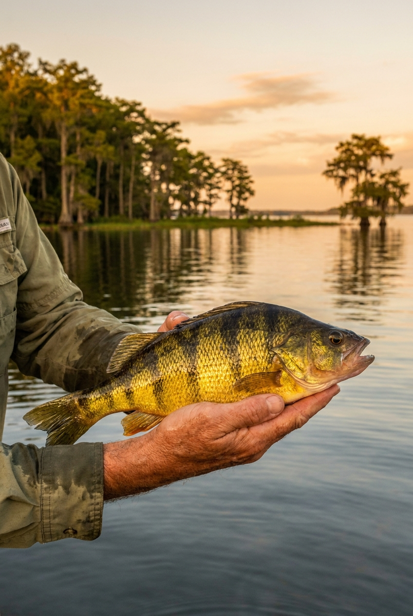 Yellow Perch fishing on Lake Marion, South Carolina