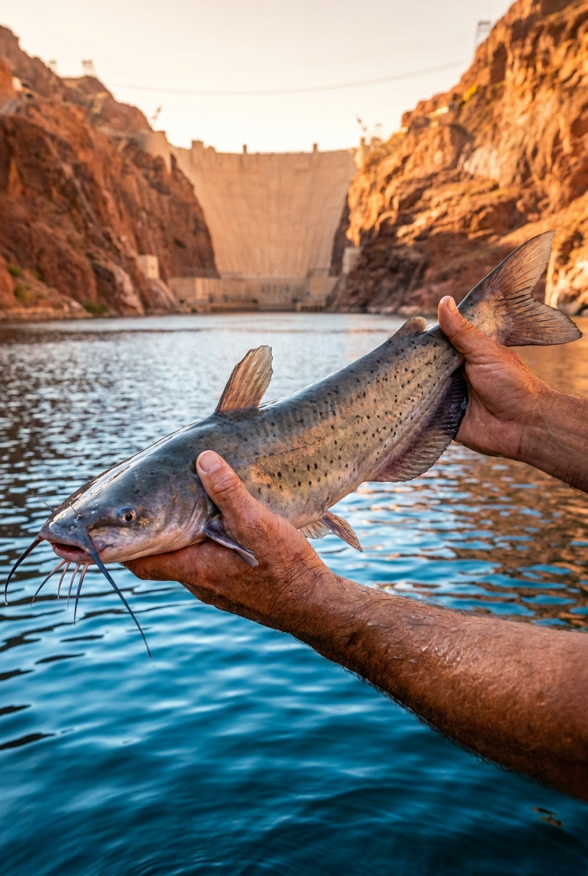 Channel Catfish fishing on Lake Mead, Nevada