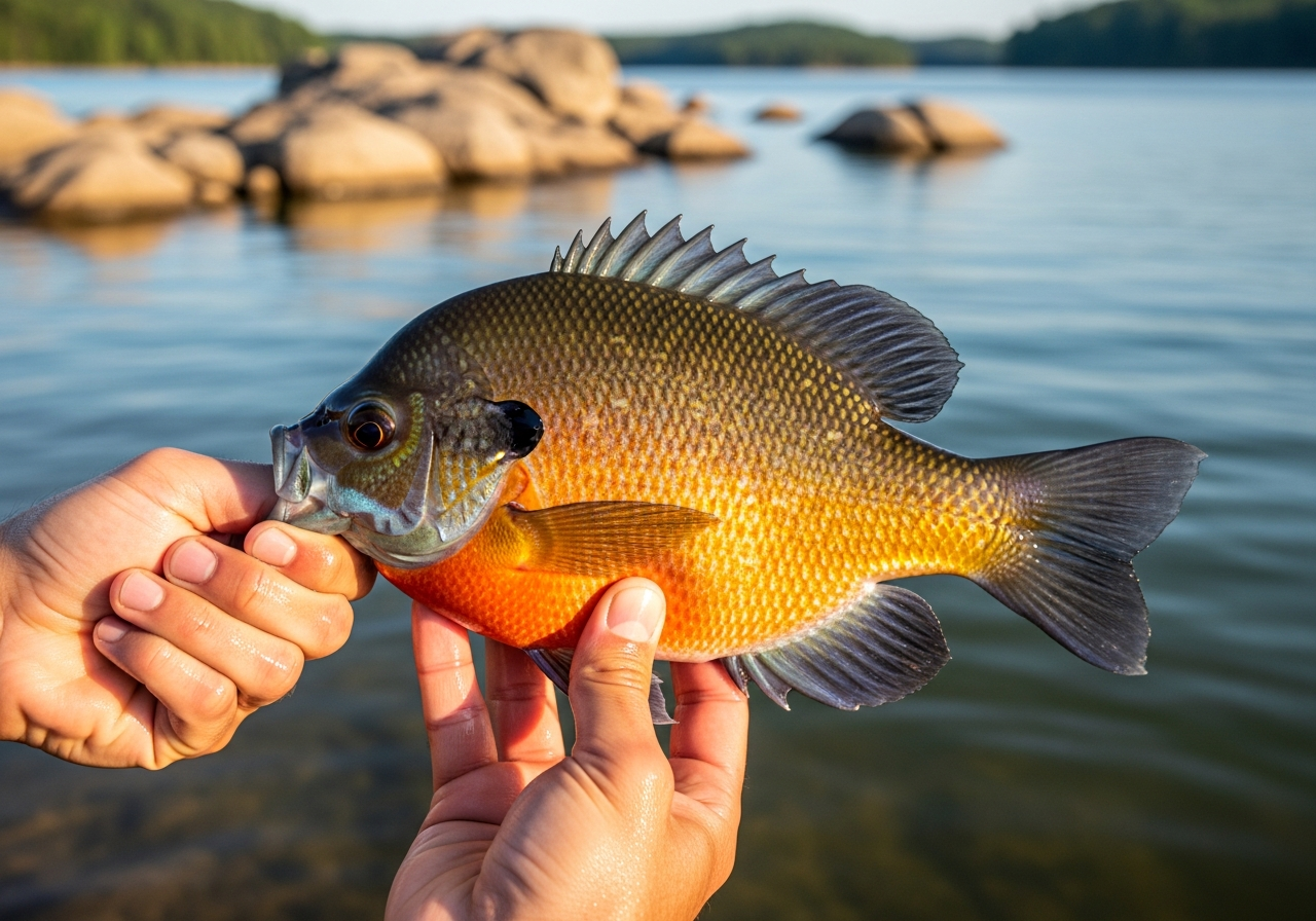 Bluegill fishing on Lake Murray, South Carolina