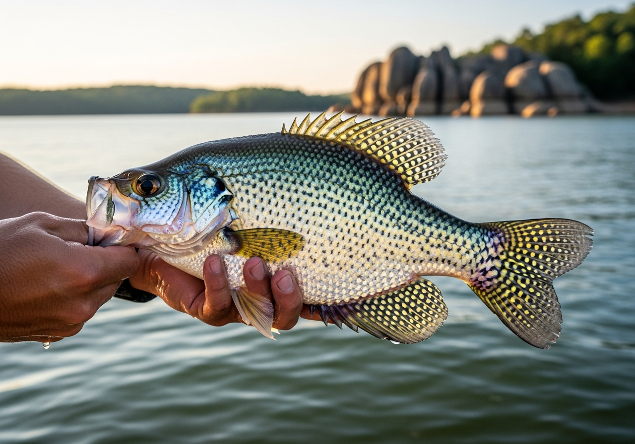 Crappie fishing on Lake Murray, South Carolina
