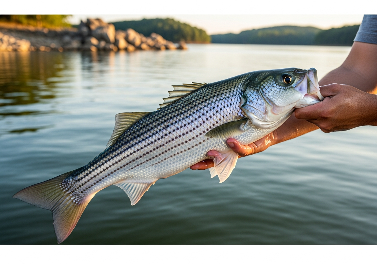 Striped Bass fishing on Lake Murray, South Carolina