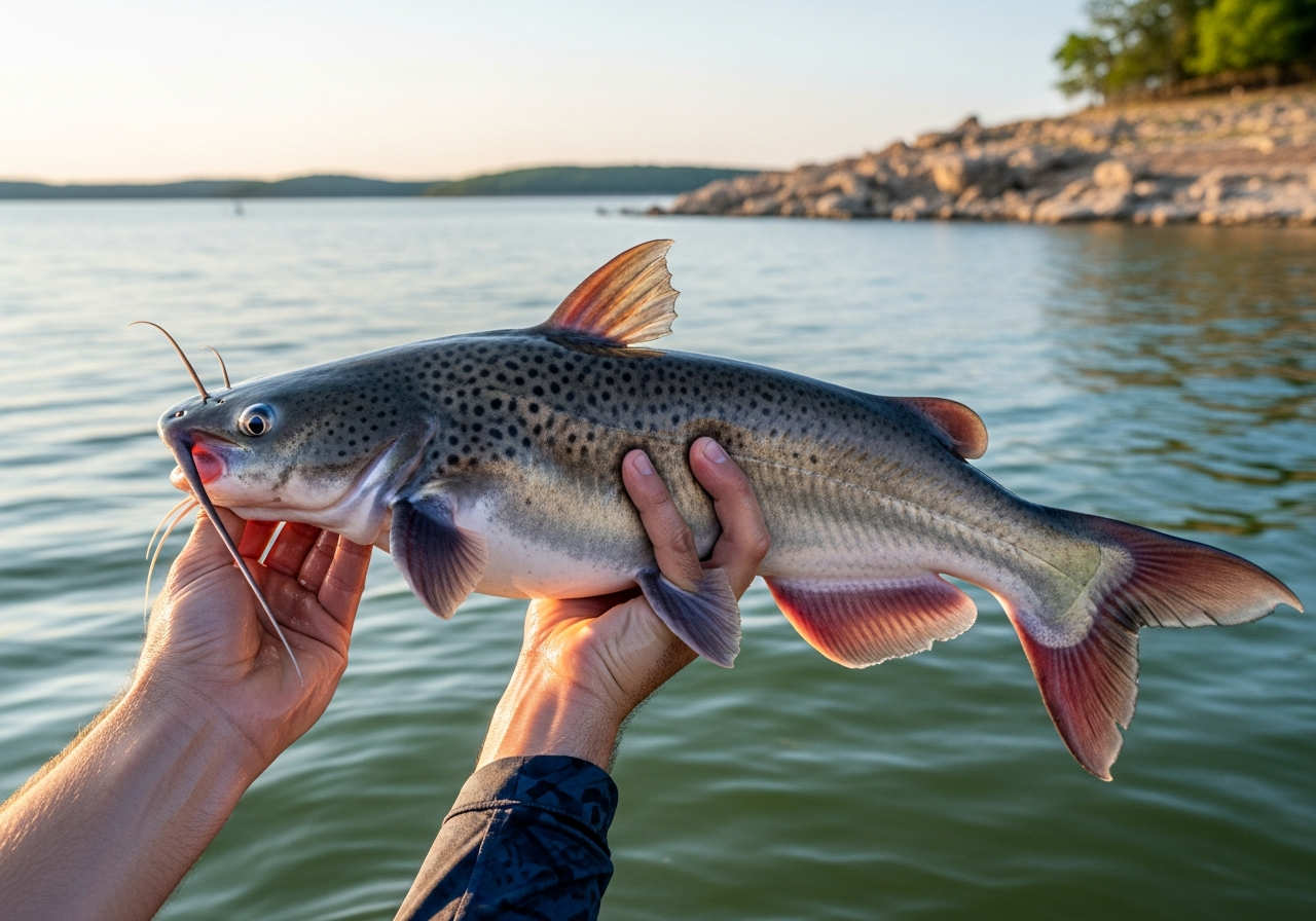 Channel Catfish fishing on Lake of the Ozarks, Missouri
