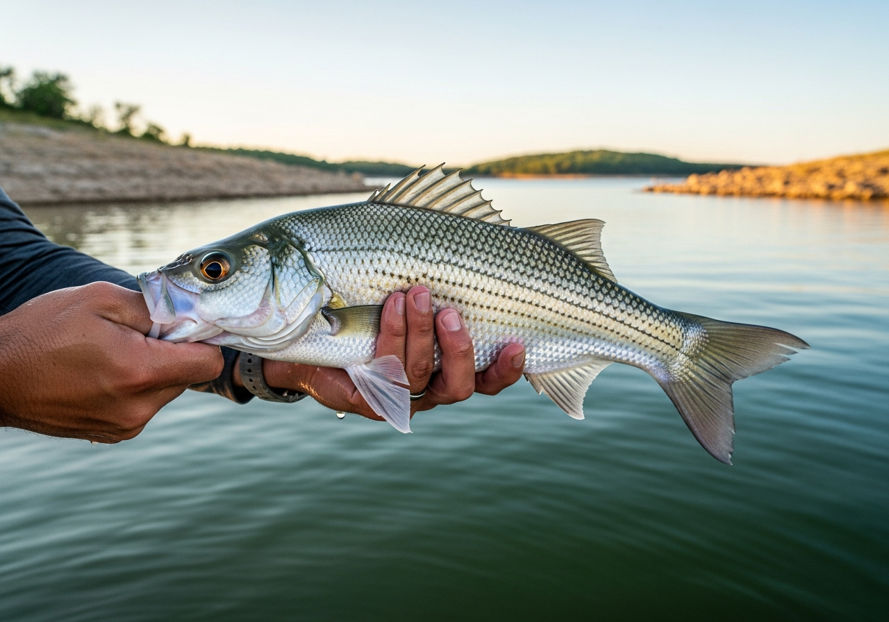 White Bass fishing on Lake of the Ozarks, Missouri